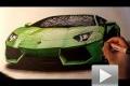画笔下的奇迹 手绘兰博基尼Aventador